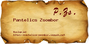 Pantelics Zsombor névjegykártya