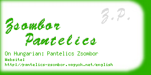 zsombor pantelics business card